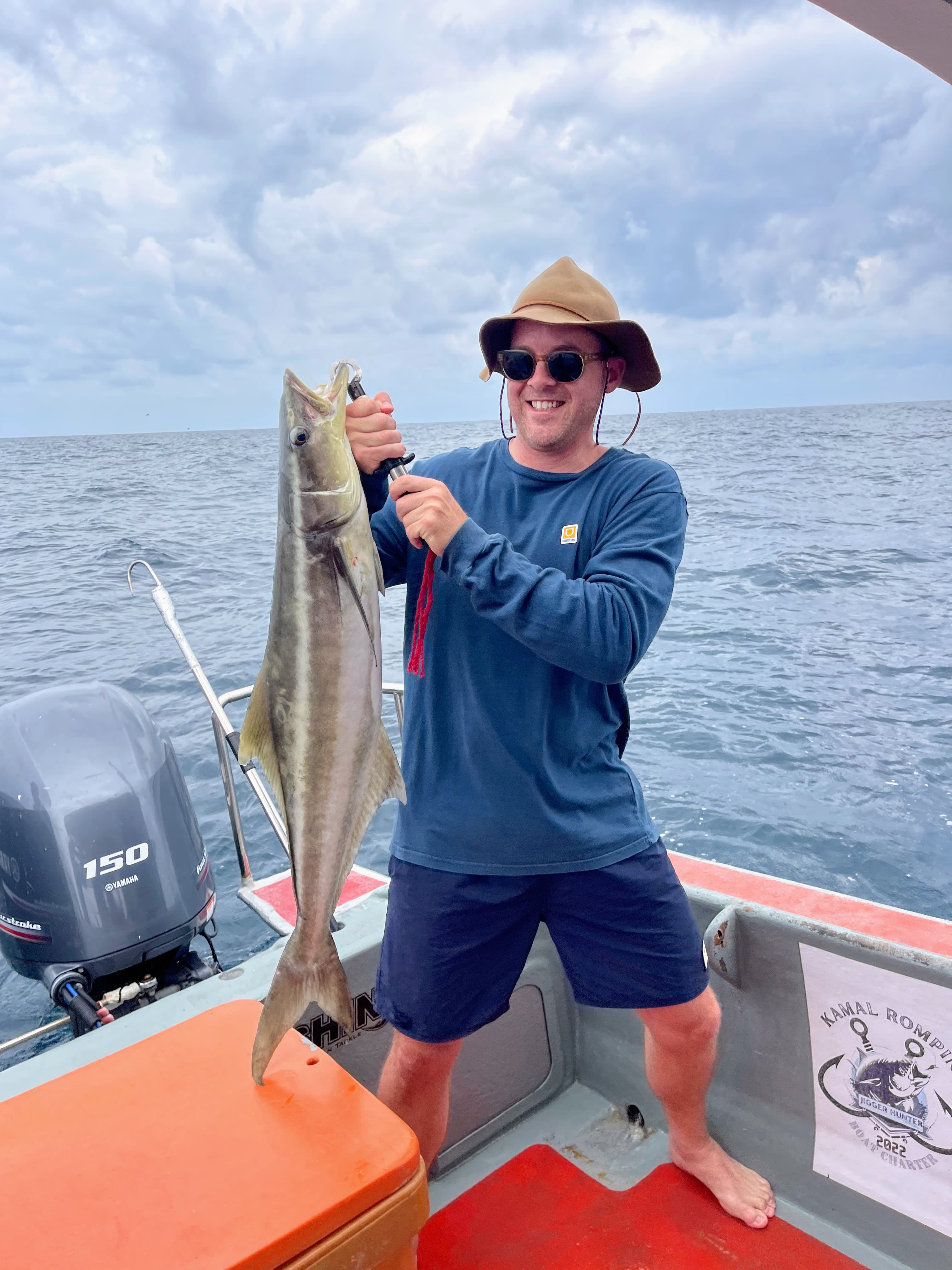 First fish of the day, Cobia! of Kuala Rompin.